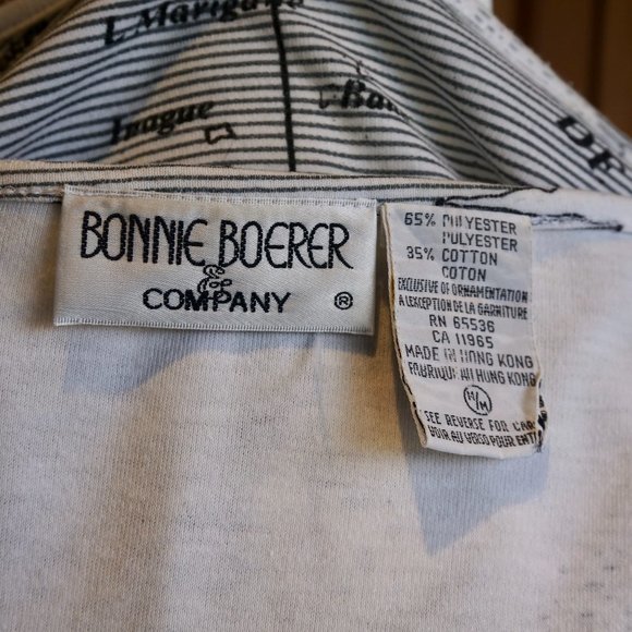 💚 VINTAGE BONNIE BOERER & CO. Beaded Boat/Map Top (M) - Picture 14 of 15